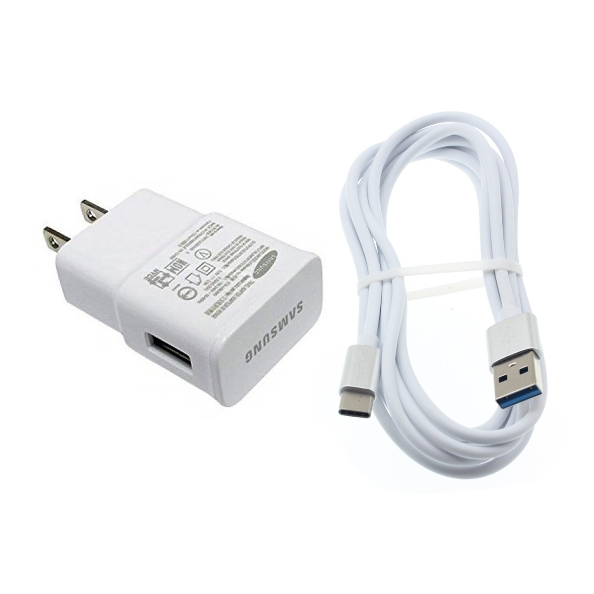 Galaxy A51/A50/A20/A10e/A01 Type-C Fast Home Charger 6ft USB-C Cable Power  Cord