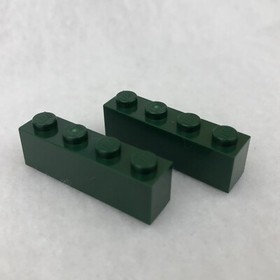 LEGO 3010 Dark Green Brick 1 x 4 (x2)