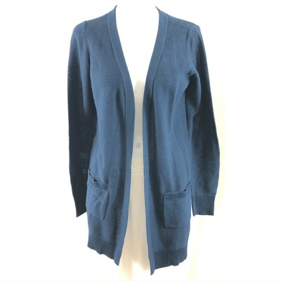 Vero Moda Womens Cardigan Sweater Open Front Duster Ribbed Blue Size XS