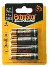 12Pack AA Batteries Extrastar LR6 0% Mercury Cadmium - Any Purpose 1.5V Battery