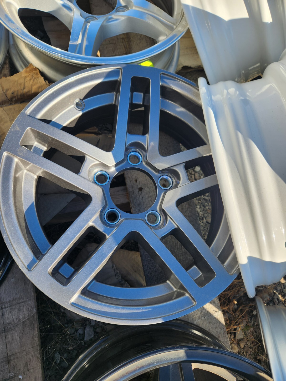 14" x 5" ALUMINUM TRAILER WHEEL 5LUG ON 4.5 INCHES GRAY eBay