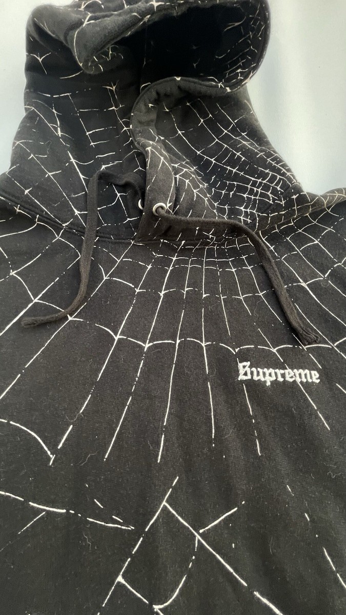 希少‼️ Supreme Spider Web Hoodie Black Supreme Spider Web Hoodie - Size Medium Black | eBay