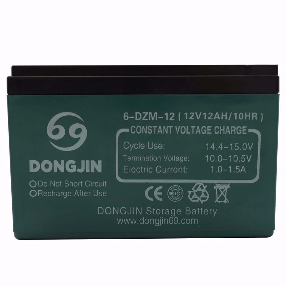 12V 12AH SLA Sealed LeadAcid 6DZM12 Battery For Electric Bike Go