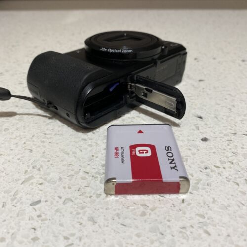 SONY DSC-HX20V Cyber-Shot Digital Camera -Black -Made In Japan w/genuine Battery - Picture 12 of 12