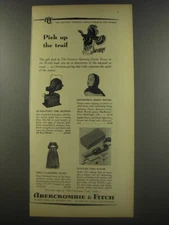1956 Abercrombie & Fitch Ad - Quick-start Fire Blower; Reversible Jersey Hood