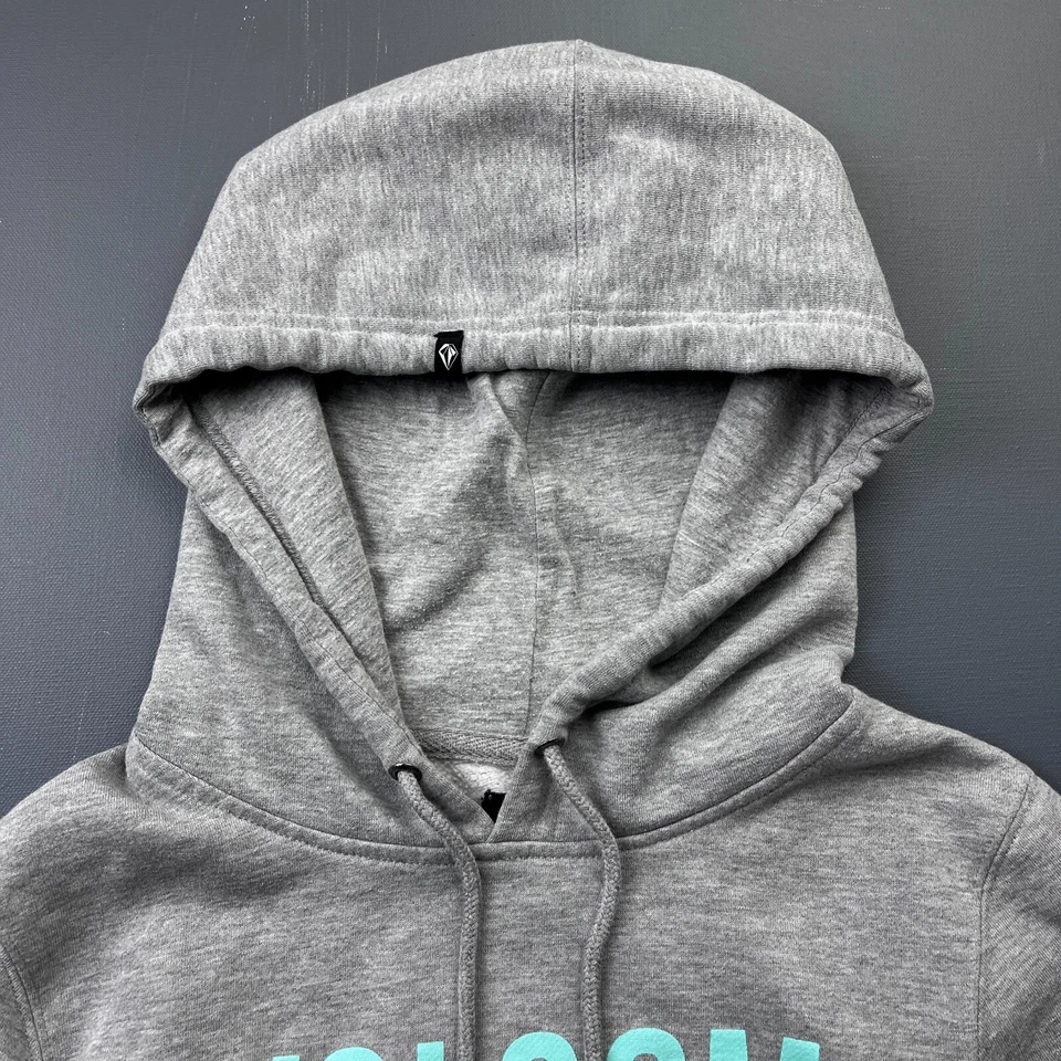 Volcom Sudadera con Capucha Niños Pequeña Gris Pullover Logo Gráfico Sudadera Skate Surf Informal Foto 3 de 4