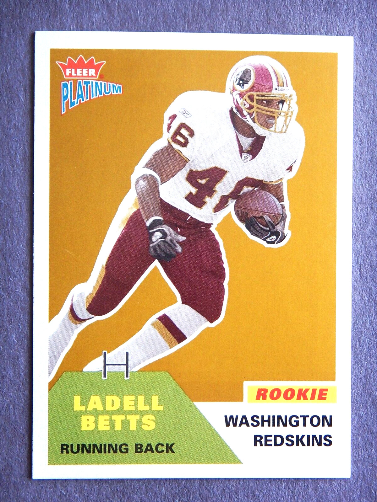 Ladell Betts #267 Fleer 2002 Football Card (Washington Redskins) 