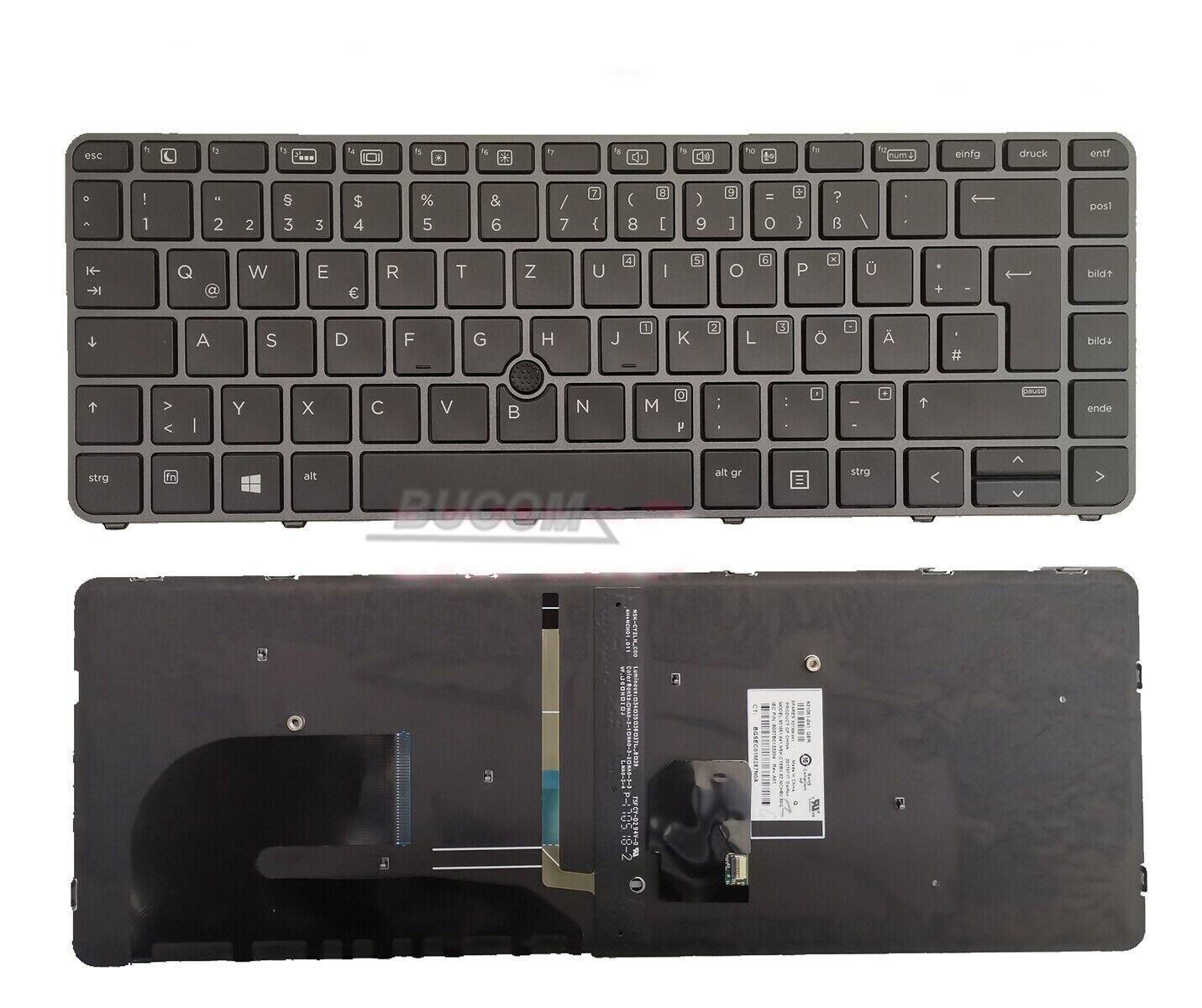 Keyboard For HP Elitebook G3 745 840 848 DE QWERTZ With Backlight Frame