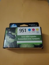 HP 951 Tri Color Ink Cartridges Yellow, Red, Blue Expiration:12/23 NIB Genuine