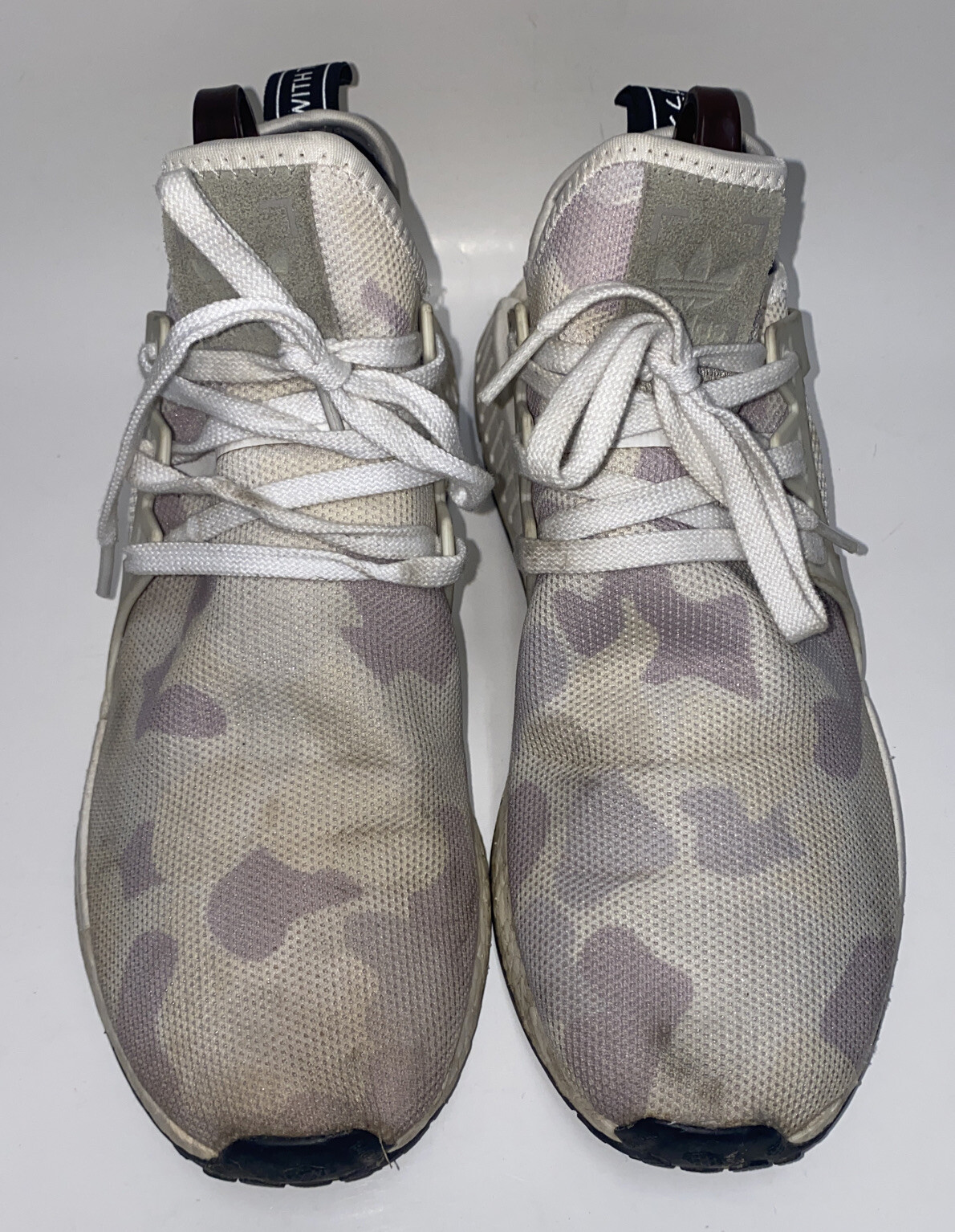 Adidas Mens White Lace Up Athletic Shoes Size 10 Gem