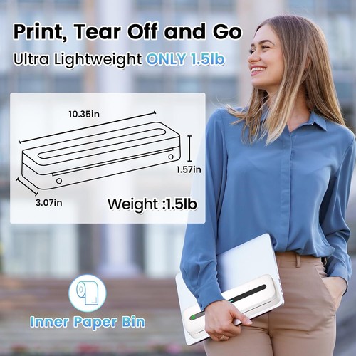 Phomemo M832 Upgrade Multiple sizes A4 Inkless Thermal Printer USB/Bluetooth NEW - Picture 3 of 9