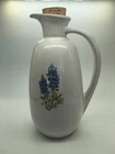 Frankoma Pottery Stoneware Blue Bonnet Pitcher with Stopper 835