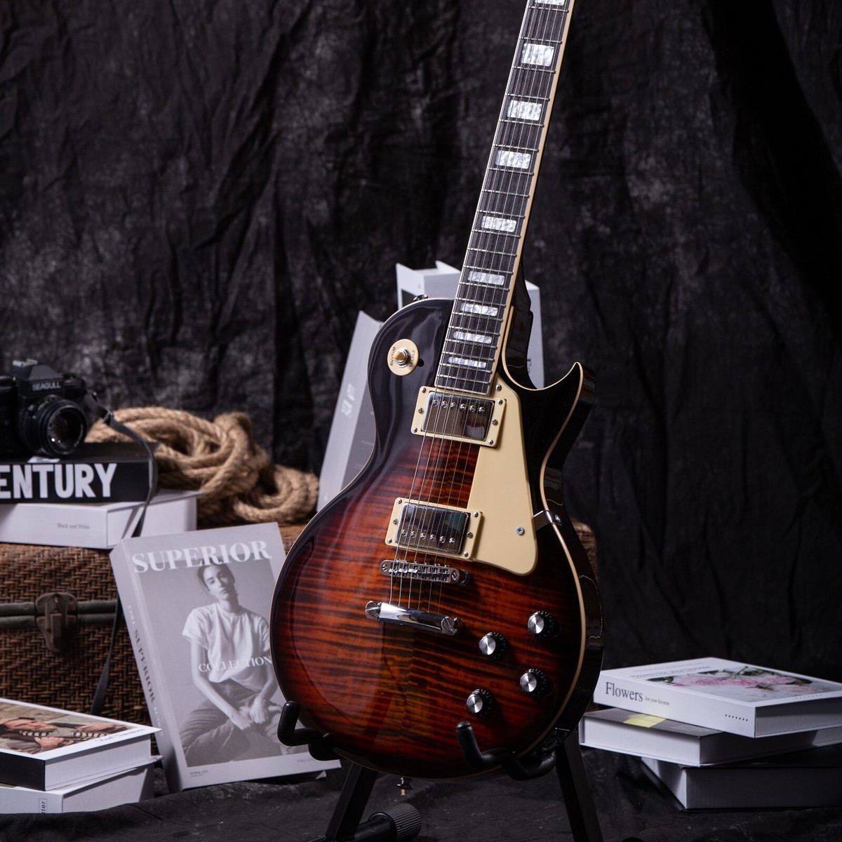 Grote LP Electric Guitar: Solid Mahogany Body LPYS-006(TS