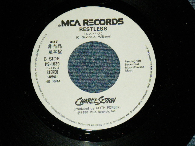 CHARLIE SEXTON Japan 1986 PROMO ONLY NM 7