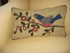 Penny Tree Bird Rug Hooking Paper Pattern - Prairie Road Designs