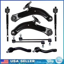 Front Lower Control Arms Tie Rod Ends Suspension For 2007 - 2012 Nissan Sentra