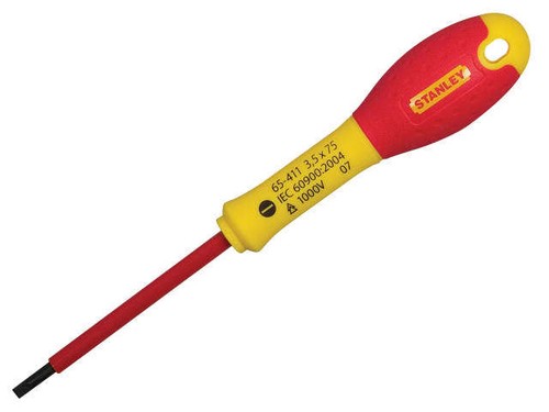 Stanley STA065412 FatMax VDE Insulated Slot Screwdriver Parallel Tip 4.0 x 100mm - Picture 3 of 3
