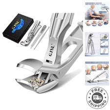 Toenail Clippers for Seniors Thick Nails - Ergonomic with Catcher, Mess Free ...
