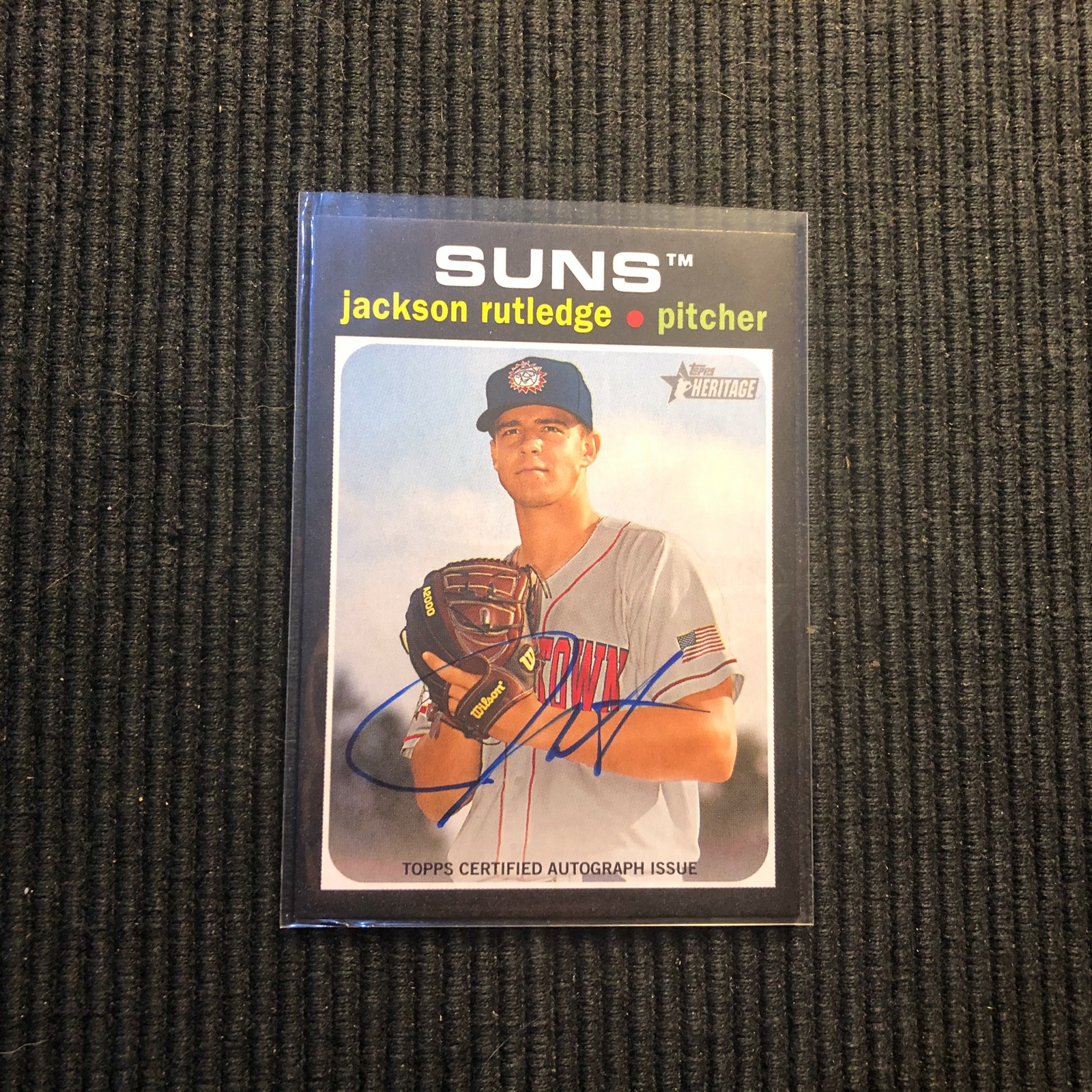 Jackson Rutledge Topps 2020 TOPPS HERITAGE MINOR JACKSON RUTLEDGE *CERTIFIED AUTO* SUNS | eBay