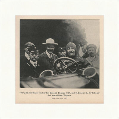 Photo Ancienne - Automobile Théry Vainqueur De La Coupe Gordon Bennett
