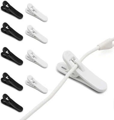 5pcs-Headphone Earphone Cable Cord Clip Holder for Clips on to Your Clothing UK