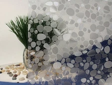Pebbles Cut Glass Static Cling Window Film, 36" Wide x 10 ft