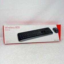 Microsoft Wireless 800 Desktop Keyboard Mouse Bundle USB Dongle 2LF-00001 NEW