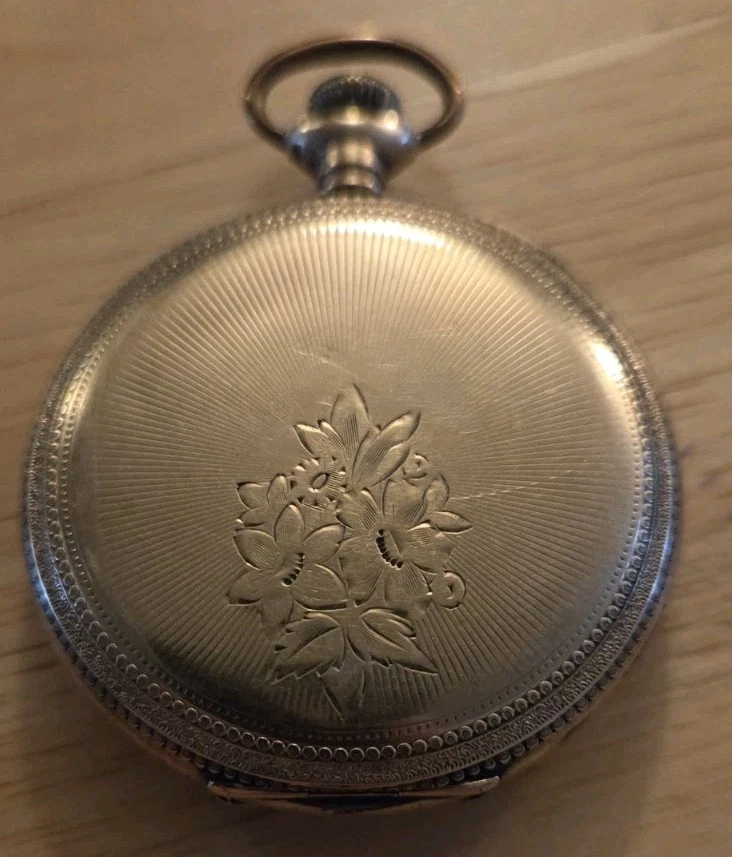 Reloj Bolsillo Hombre 14Kt Relleno Oro 1912 Elgin 12s 17j Doble Cazador ¡¡Funcionando!!! Foto 3 de 4