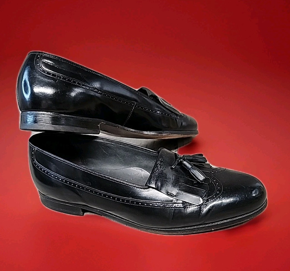 Bostonian Classics First Flex Leather Tassel Loafers Men's 11M