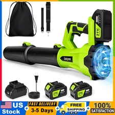 Leaf Blower Cordless,Electric Leaf Blower with 2 4.0Ah Battery Powered and Fast