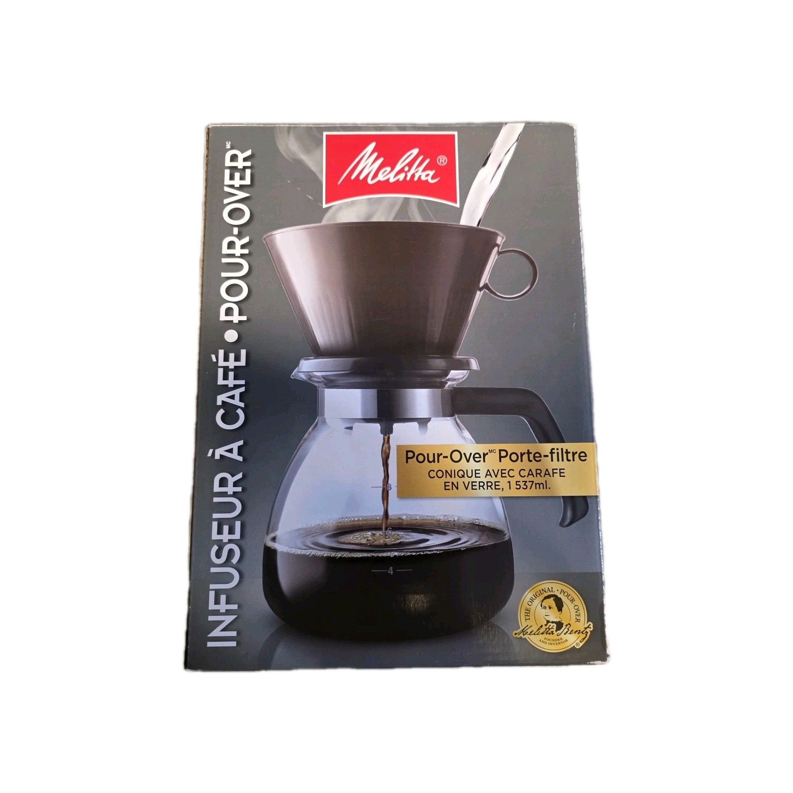 Melitta 640616 Coffee Maker, 52 oz, Glass Carafe
