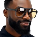 Elegant Sunglasses Sophisticated Square Frame Light Weight Retro Pilot Style New