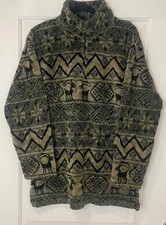 Maglione basso uomo M verde modello renna nordica maglione maglia vintage