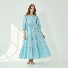 Boho Indian Cotton Summer Dress for Women Comfy Mom Outfit Travel Wear