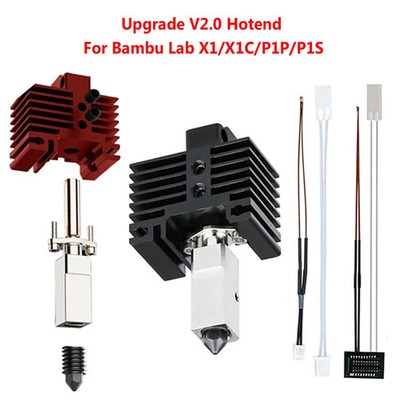 V2 Hotend Kit für Bambu Lab P1P/X1/P1S/X1C   Bimetall Hals Thermistor.