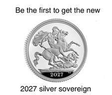 2027 Silver Proof Sovereign From The Royal Mint With COA limited edition 15000