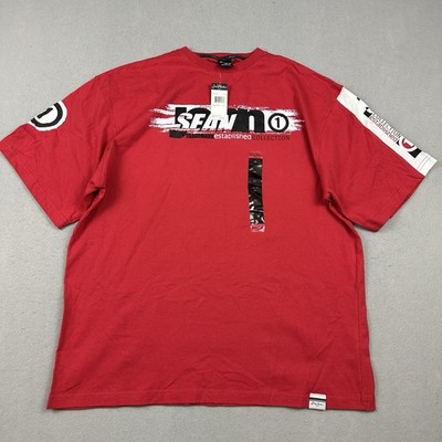 Vintage Sean John Shirt Men Extra Large Red Grand Prix Graphic Y2K Deadstock XL