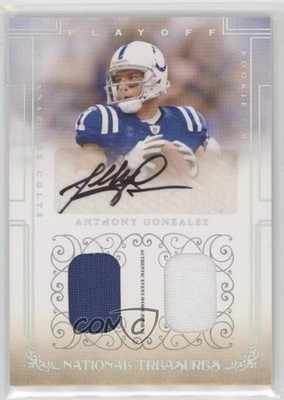 2007 Playoff National Treasures 15/25 Anthony Gonzalez #102 Rookie Auto RC 06ui