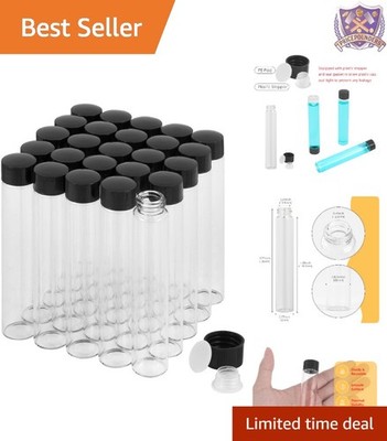 30ml Clear Glass Vials with Screw Caps Leak-Proof for Storage Travel Set of 25