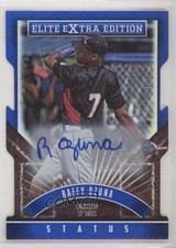 2015 Elite Extra Edition Status Blue Die-Cut Prospects /50 Raffy Ozuna Auto i6j