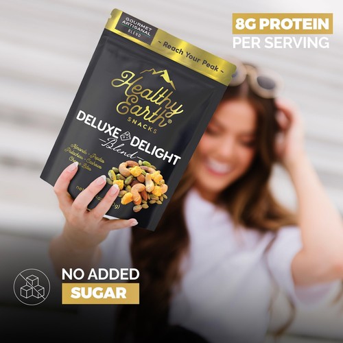 Deluxe Delight Mixed Nut Trail Mix With Cheese Crisps - Real Cheese Bites, Pe... - Bild 5 von 7