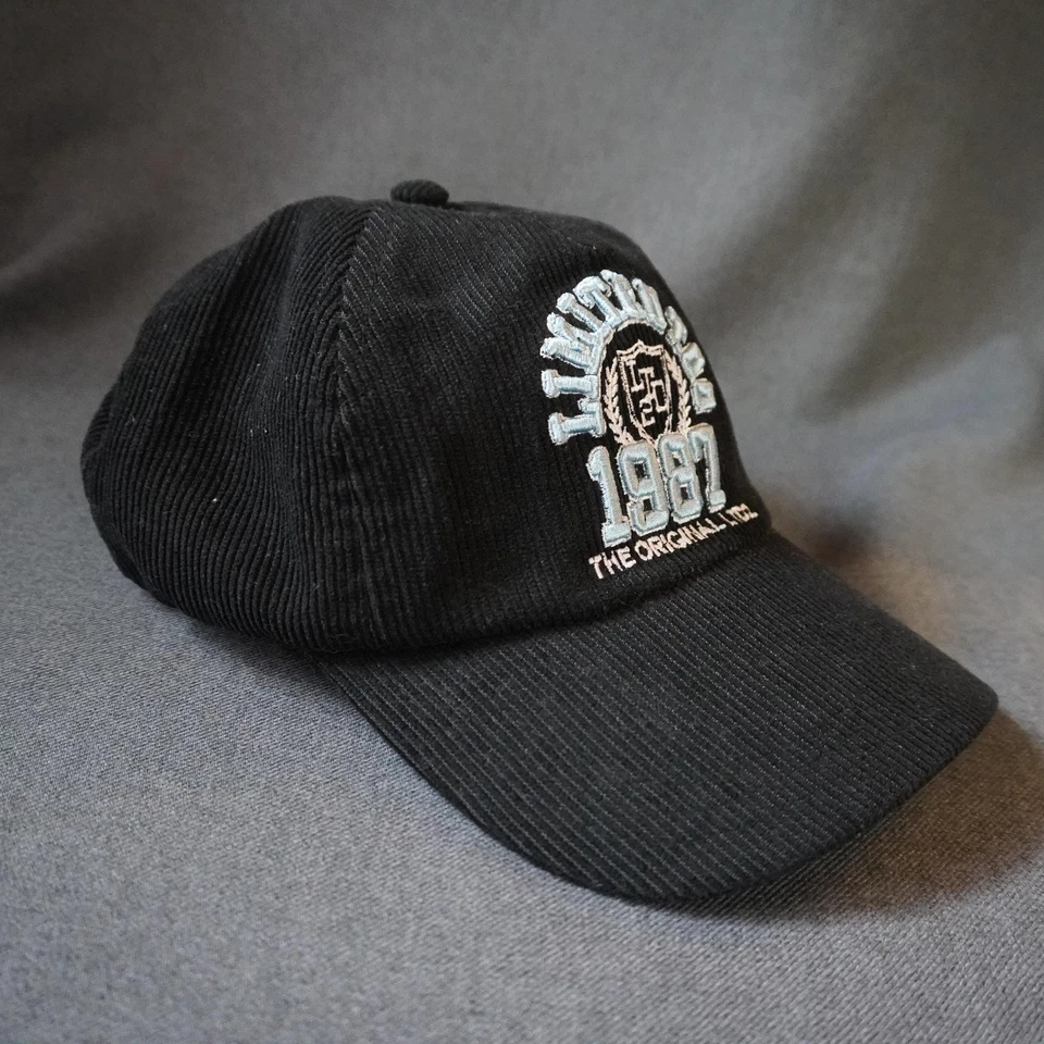 Ограниченный слишком шляпа крышка ремень назад черный вельвет вышитый LTD2 1987 женщин - Изображение 2 из 4