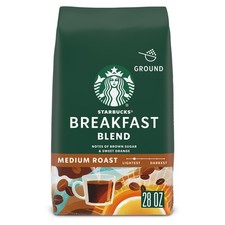 Starbucks Ground Coffee, Medium Roast 28 Ounce Pack of 1 , Breakfast Blend