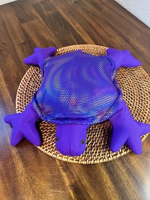 VTG Rainbow Creatures Inc Turtle Sand Filled 12  Stuffed Plush Toy Iridescent