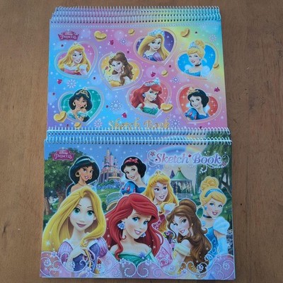 Disney Princess Sketchbook Set 5pcs Thick Paper Memo Pads Kids Stationery