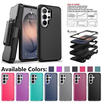 For Samsung Galaxy S26 Ultra/S26+/S26 Case Cover Shockproof + Belt Clip Holster