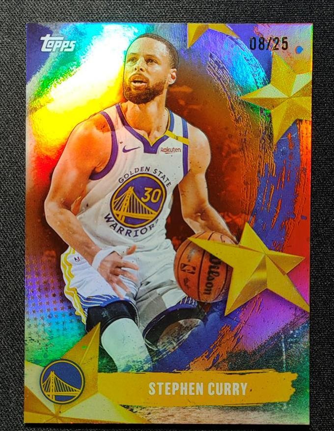2025-26 Topps Flagship NBA Stephen Curry Stars Of The NBA Rainbow Orange /25