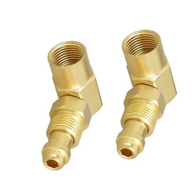 AW-407 / CGA 032 Nut/NIP 90° Elbow Inert Gas Adaptor Argon Welder Connector