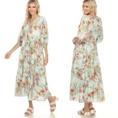 johnny was loran tiered maxi dress Johnny Was Loran Tiered Maxi Dress Fabiola