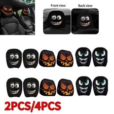 2/4Stück Lustige Cartoon Auto Kopfstützenbezüge, süße lustige Cartoon Augen Auto